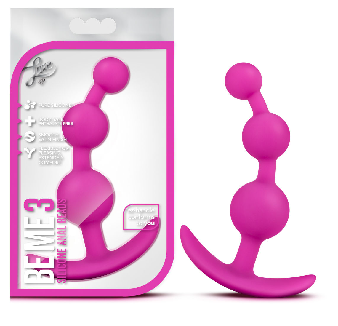 Blush Luxe Be Me 3 Anal Plug 5 Inch Black Premium Silicone Toy > Anal Range > Butt Plugs