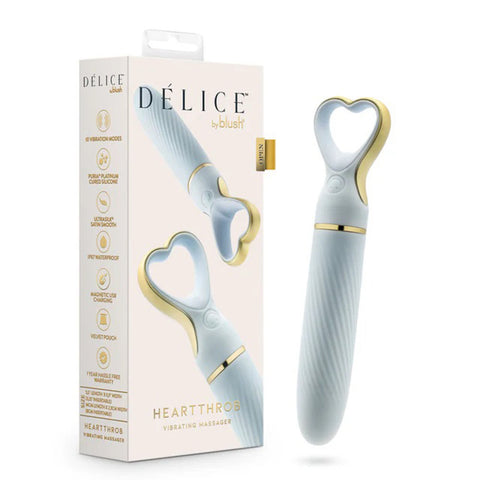 Delice Heartthrob Vibrator with 10 Modes for Precise Pleasure Blue Vibrators
