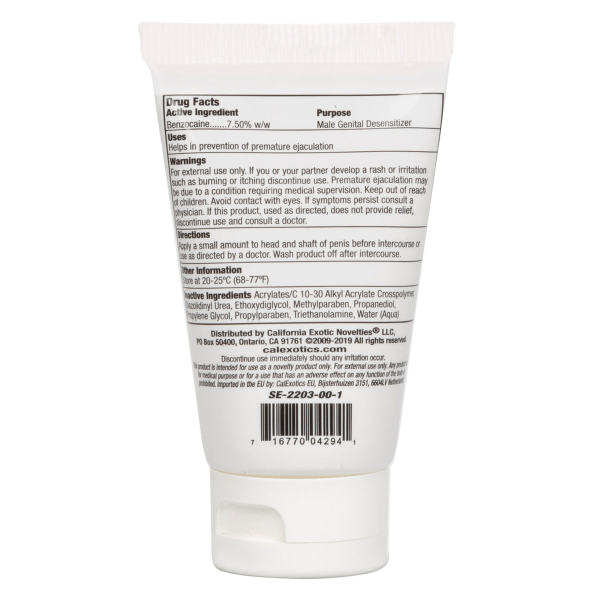 Optimum Rock Hard Cream 2 Oz Unscented Desensitizing Gel Default Title > Essentials > Mens Enhancers
