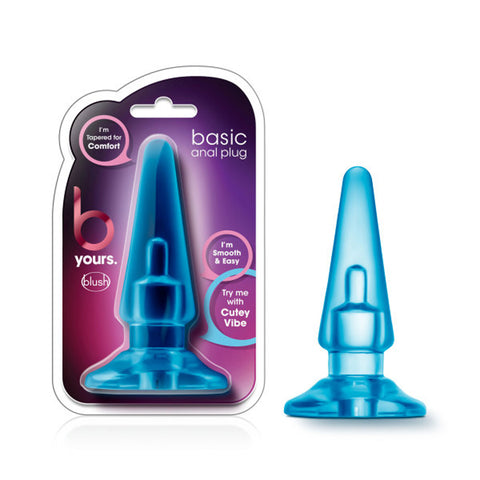 B Yours Basic Blue Anal Plug for Beginners and Kegel Exercise Butt Plugs