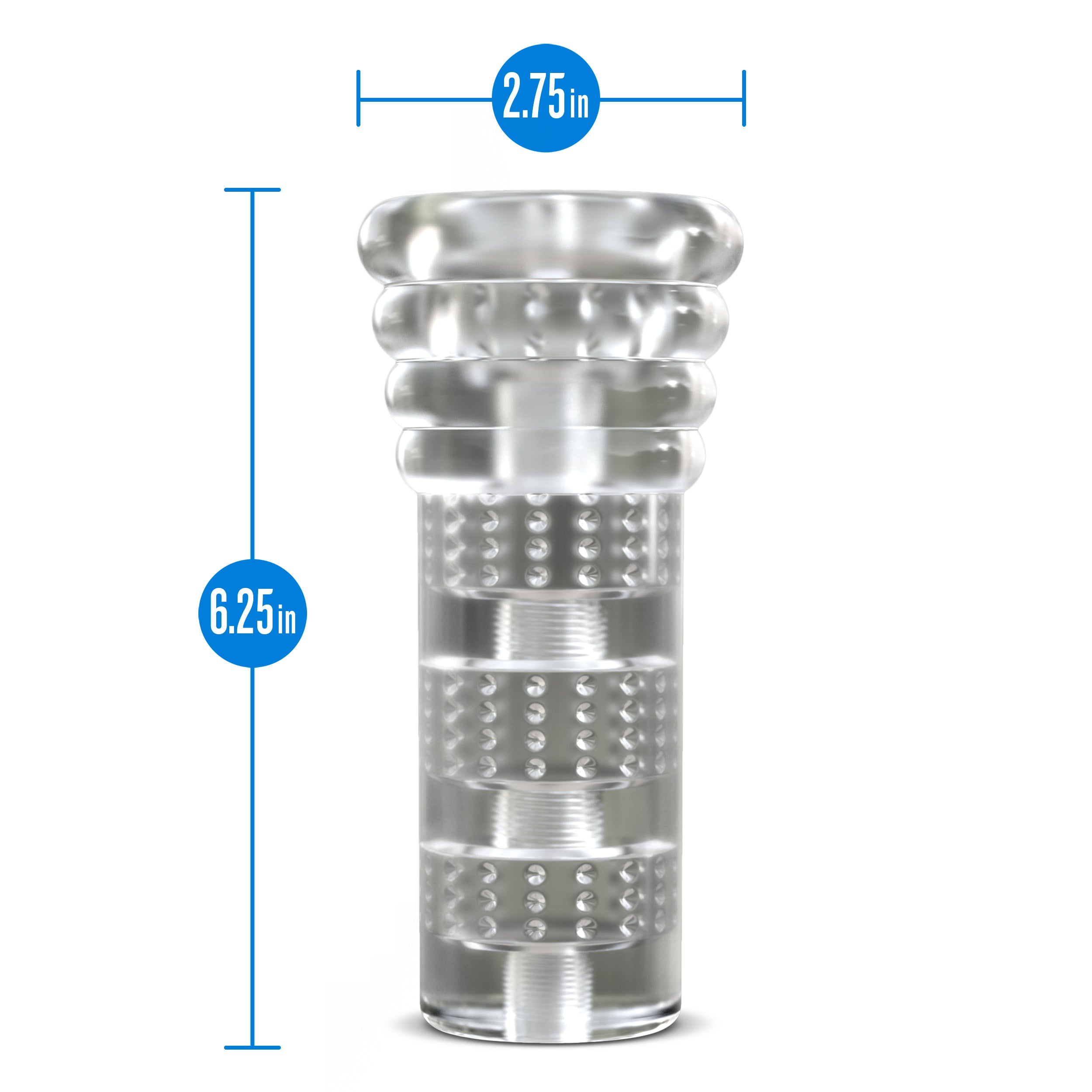 M For Men All Nighter Soft Wet Clear Male Masturbation Sleeve Clear Strokers - Manual