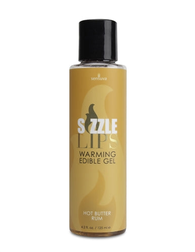 Sizzle Lips Warming Edible Gel – Edible Warming Massage Gel 4.2 Oz