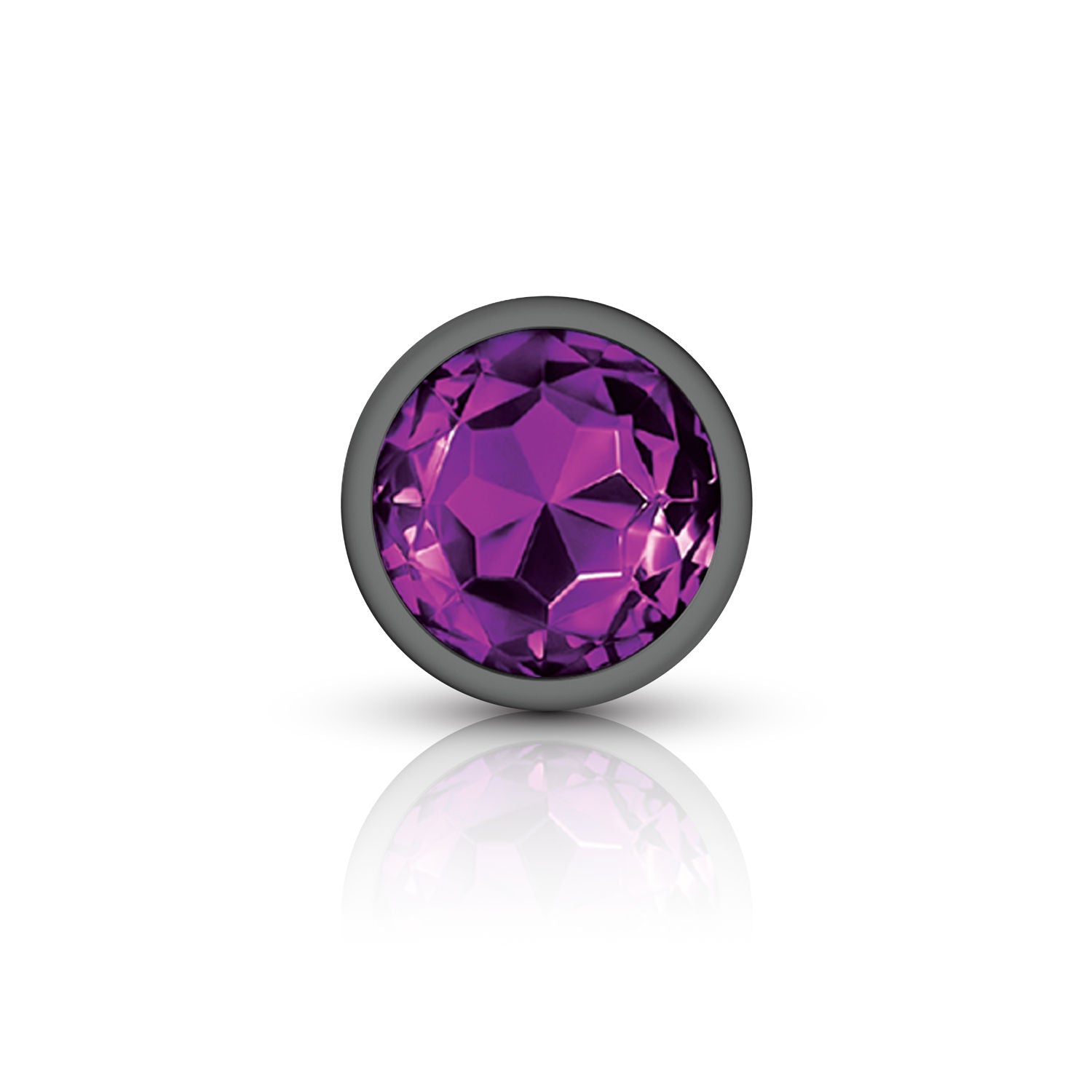 Purple Round Gem Anal Trainer Kit with Small Medium Large Plugs Butt Plugs