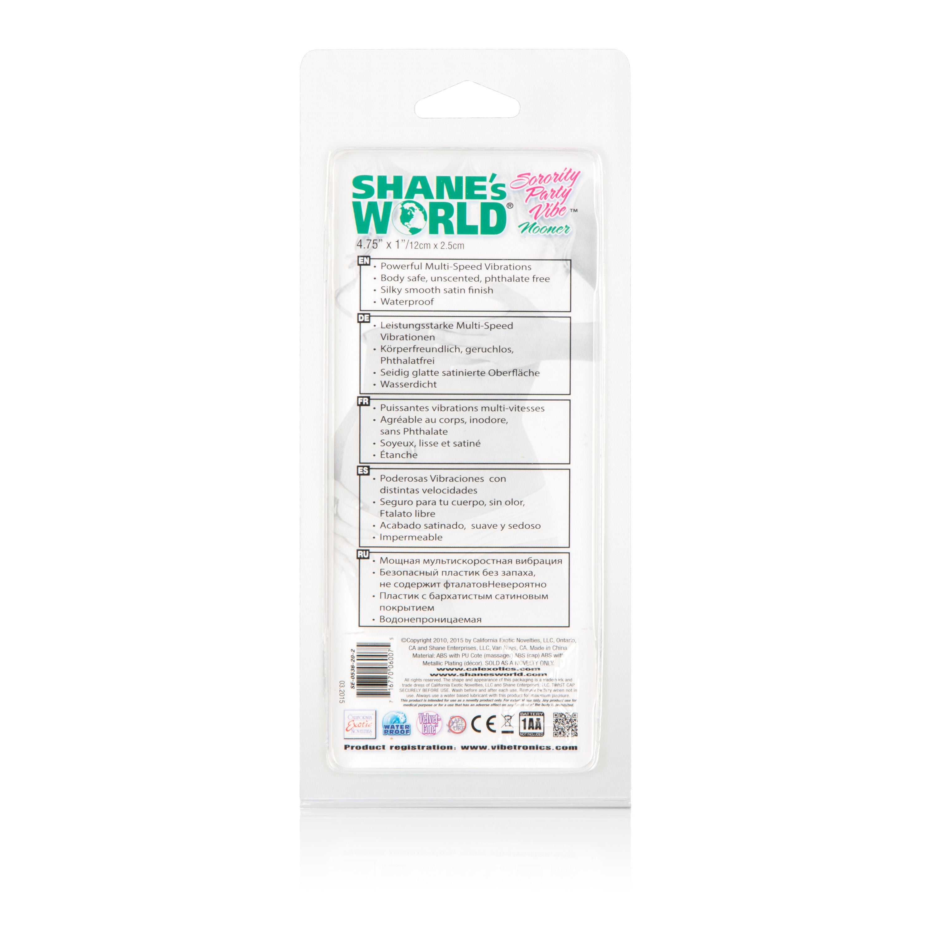Shanes World Sorority Party Nooner Green Multi-Speed Massager Vibrators
