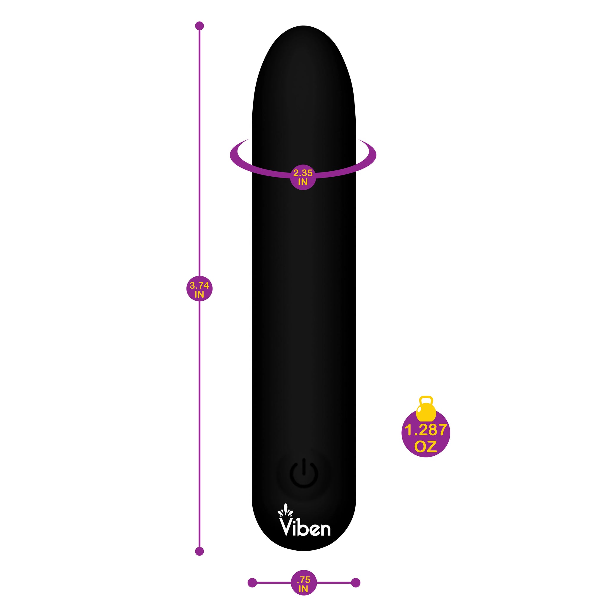 Bombshell Flexible Bullet Vibrator Black Silicone Rechargeable > Vibrators > Mini Vibrators