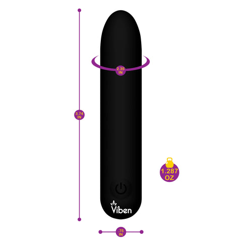 Bombshell Flexible Bullet Vibrator Black Silicone USB Rechargeable BULLETS