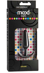Mood Naughty Small Silicone Plug by Doc Johnson – Premium Comfortable Plug Black Medium > Anal Range > Butt Plugs
