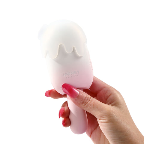 Bite Me Pink Cream Pop Clitoral Stimulator Vibrator Toy Suction Stimulator
