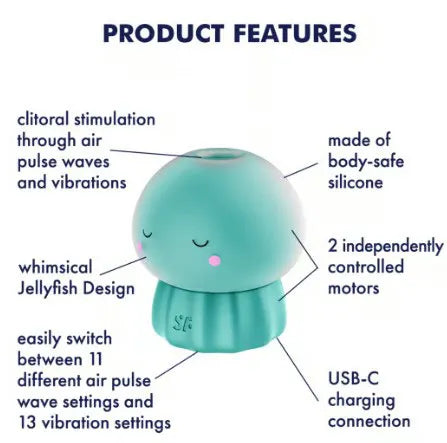 Satisfyer Jelly-Cious – Waterproof Air Pulse and Vibrating Clitoral Stimulator