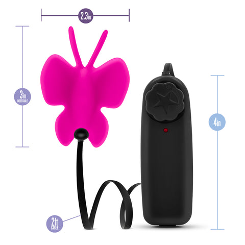 Luxe Butterfly Teaser Vibrating Clitoral Stimulator Fuchsia STIMULATORS