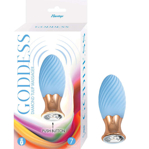 Nasstoys Goddess Diamond Tulip Clitoral Massager in Blue STIMULATORS