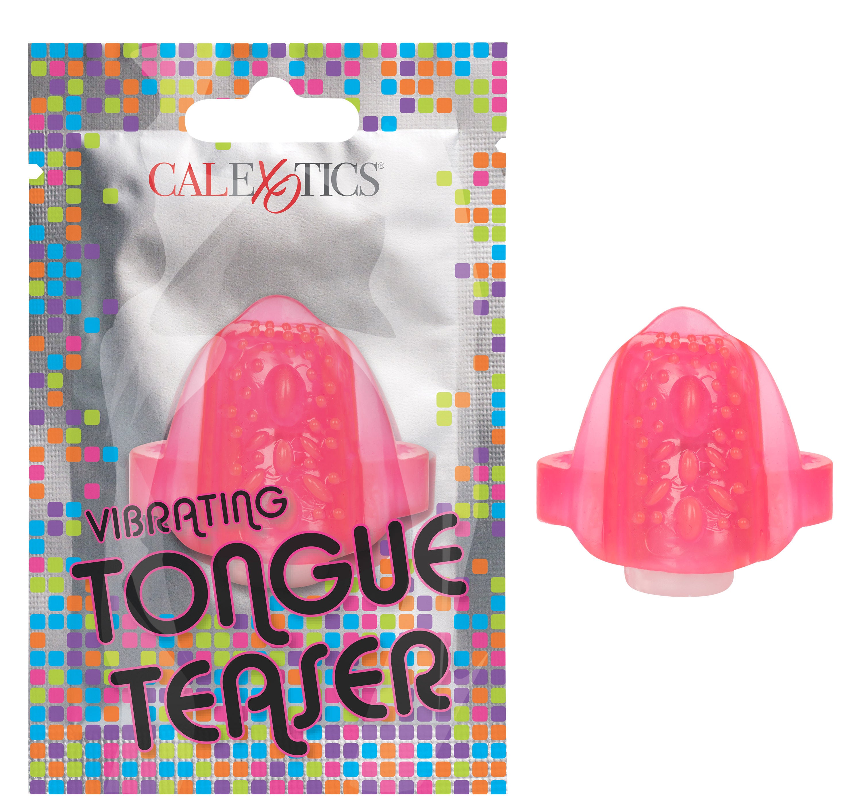 CalExotics Clear Vibrating Tongue Teaser Foil Pack Intimacy Toy Vibrators