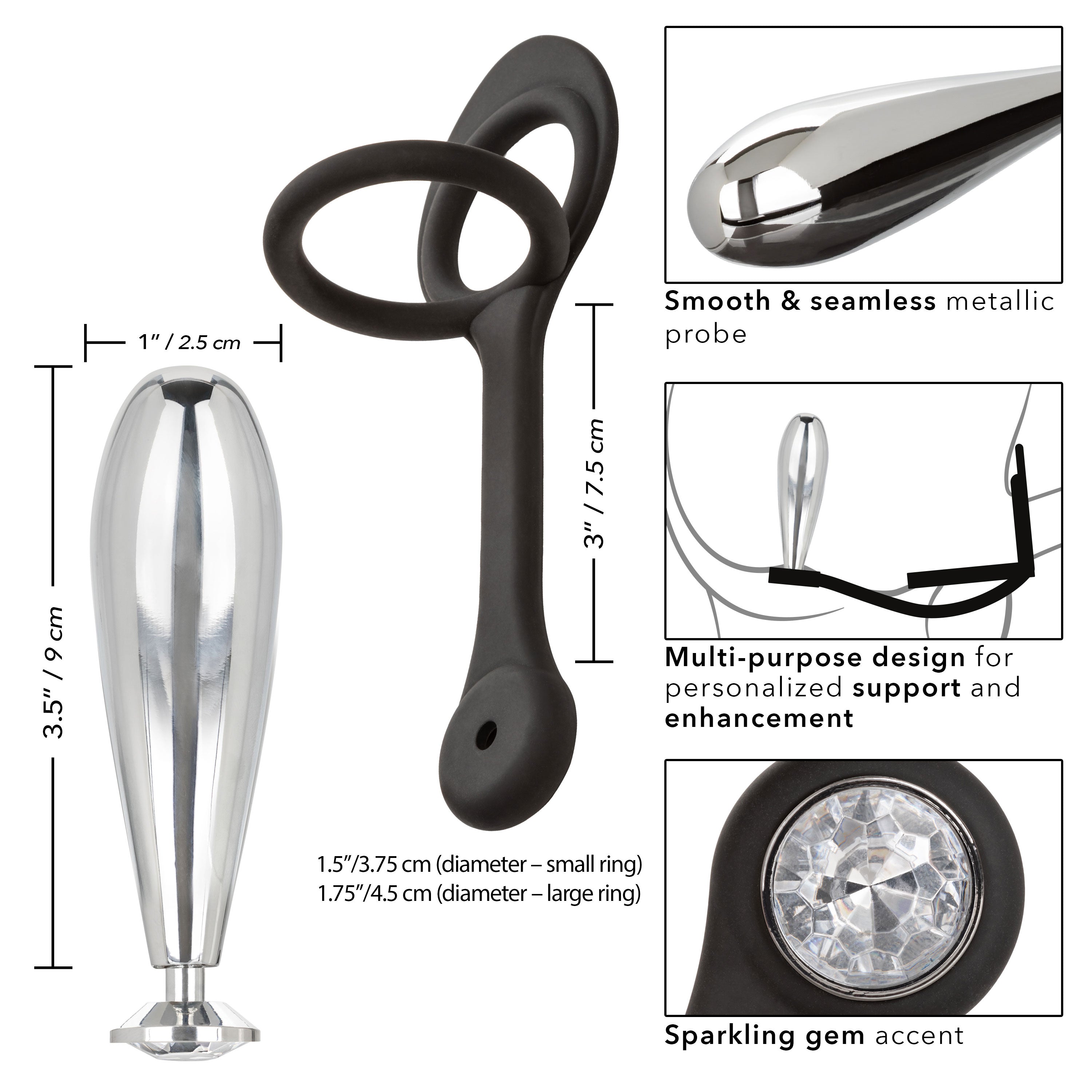 Star Rider Glider Plug And Cockring Enhancer Premium Set COCK RINGS