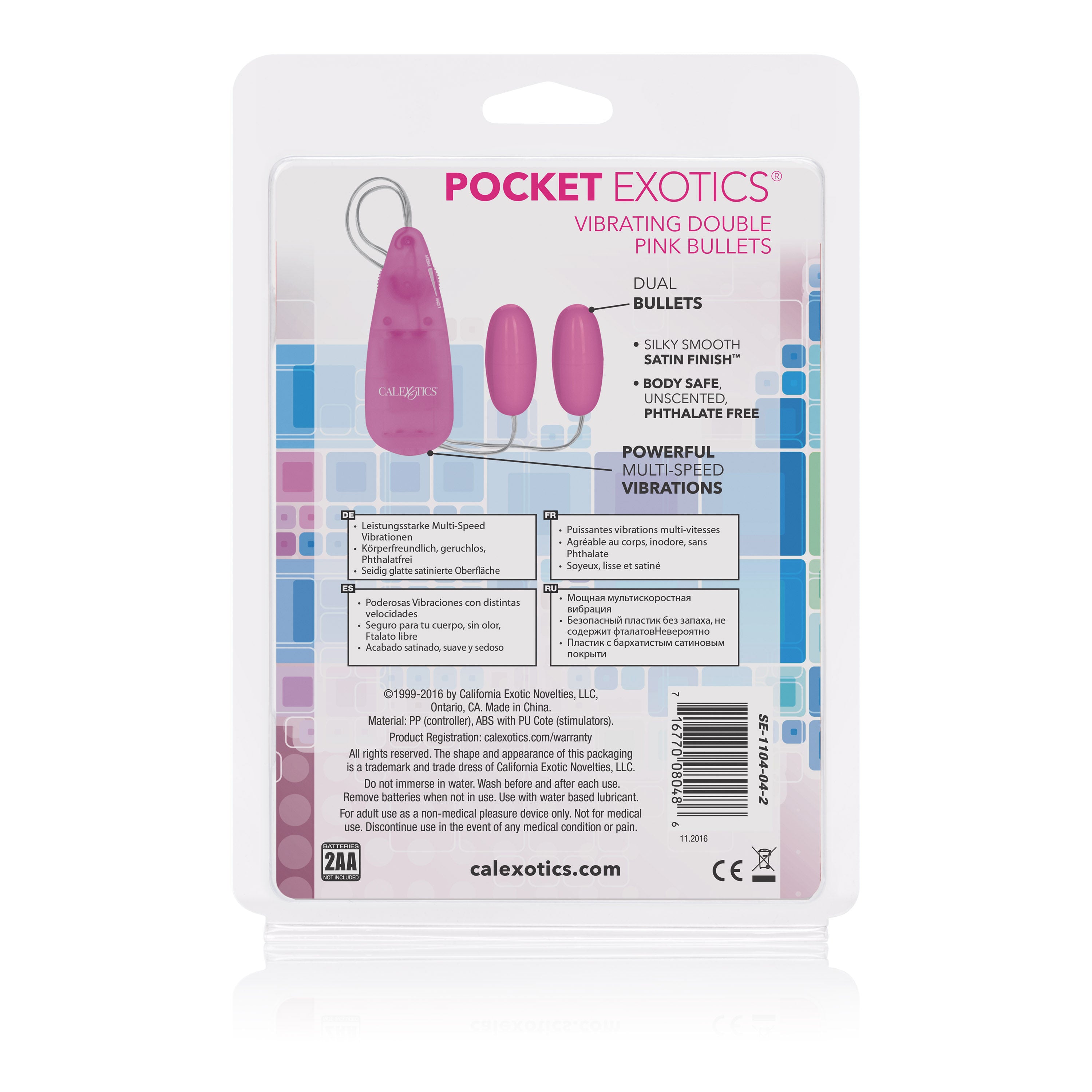 Pocket Exotics Double Pink Passion Vibrating Bullets Toy BULLETS