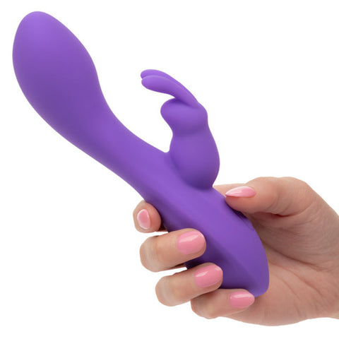 Flex Bend and Hold Double Rumbler Vibrator in Purple for Couples VIBRATORS-RABBIT