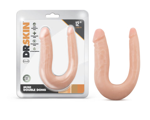Dr. Skin Mini Double Dong (Vanilla) – Soft Double Penetration Toy Double Dongs