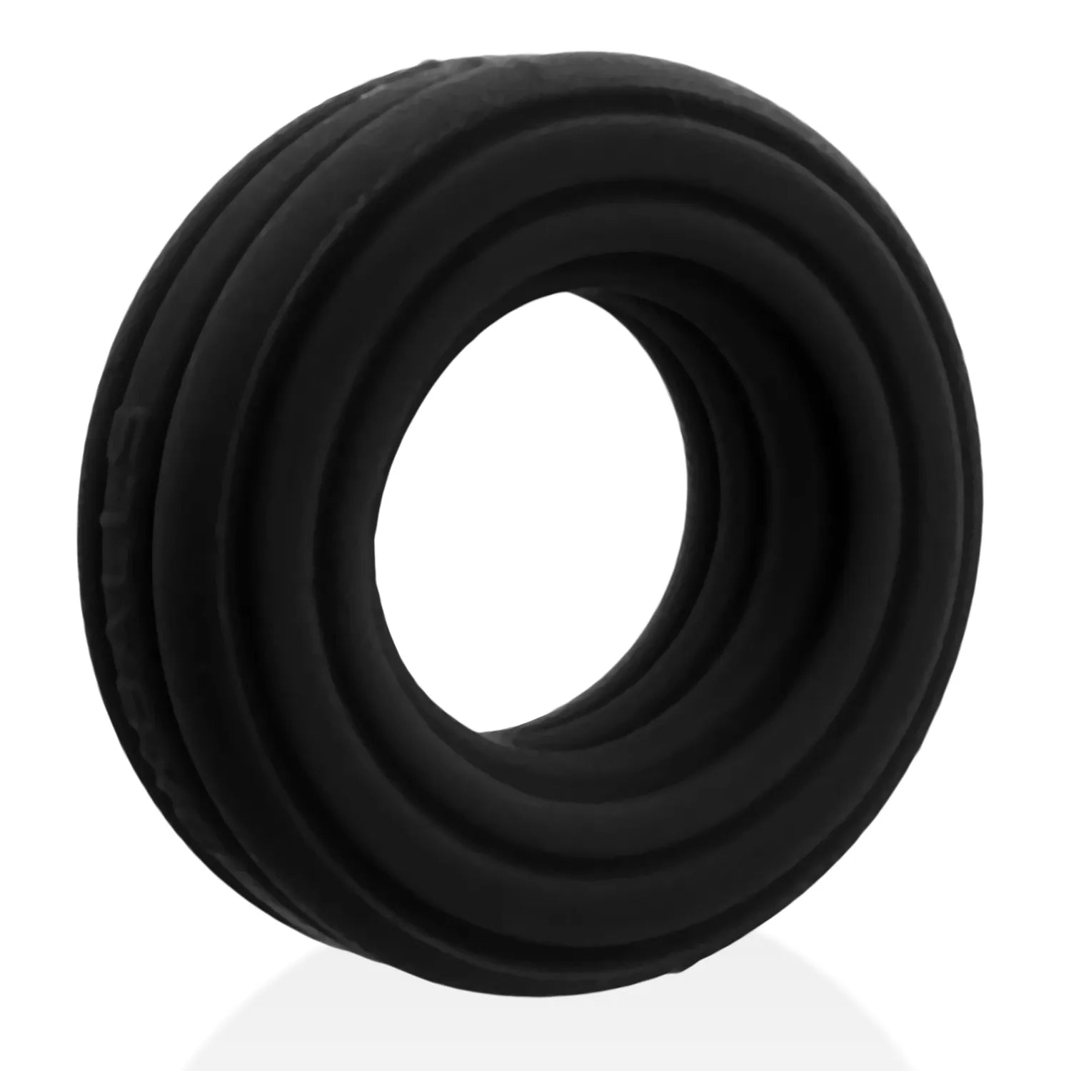 Roto Grooved Gripper-Ribbed Cockring Black Fog > Cock Ring > Single
