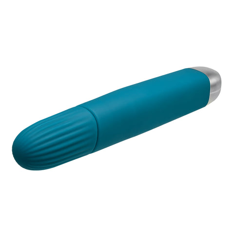Super Slim Teal Vibrator with Four Sides and Tapered Tip Default Title Vibrators