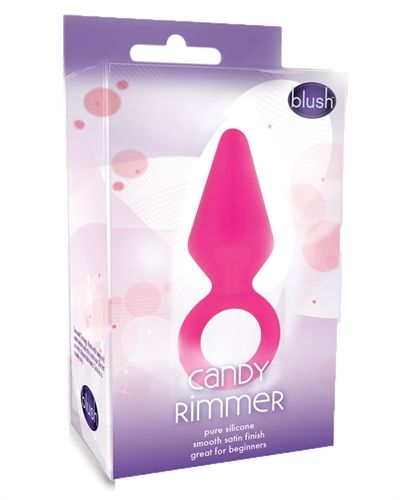 Candy Rimmer Indigo Silicone Anal Plug for Safe Gentle Play Pink Butt Plugs