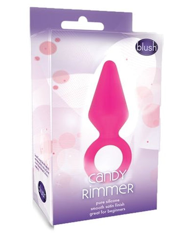 Candy Rimmer Indigo Silicone Anal Plug for Safe Gentle Play Pink Butt Plugs