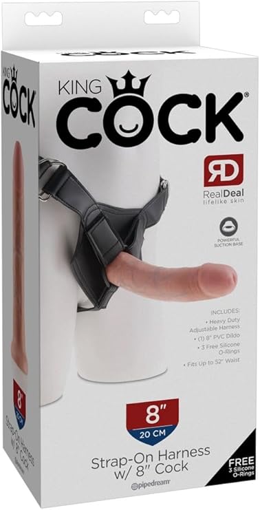 King Cock Strap-On Harness – Realistic 8 Inch Strap-On Harness > Dildos > Strap On Harnesses