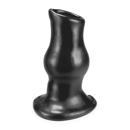 Pig Hole Deep Black Silicone Butt Plug for Anal Expansion Black Butt Plugs - Hollow