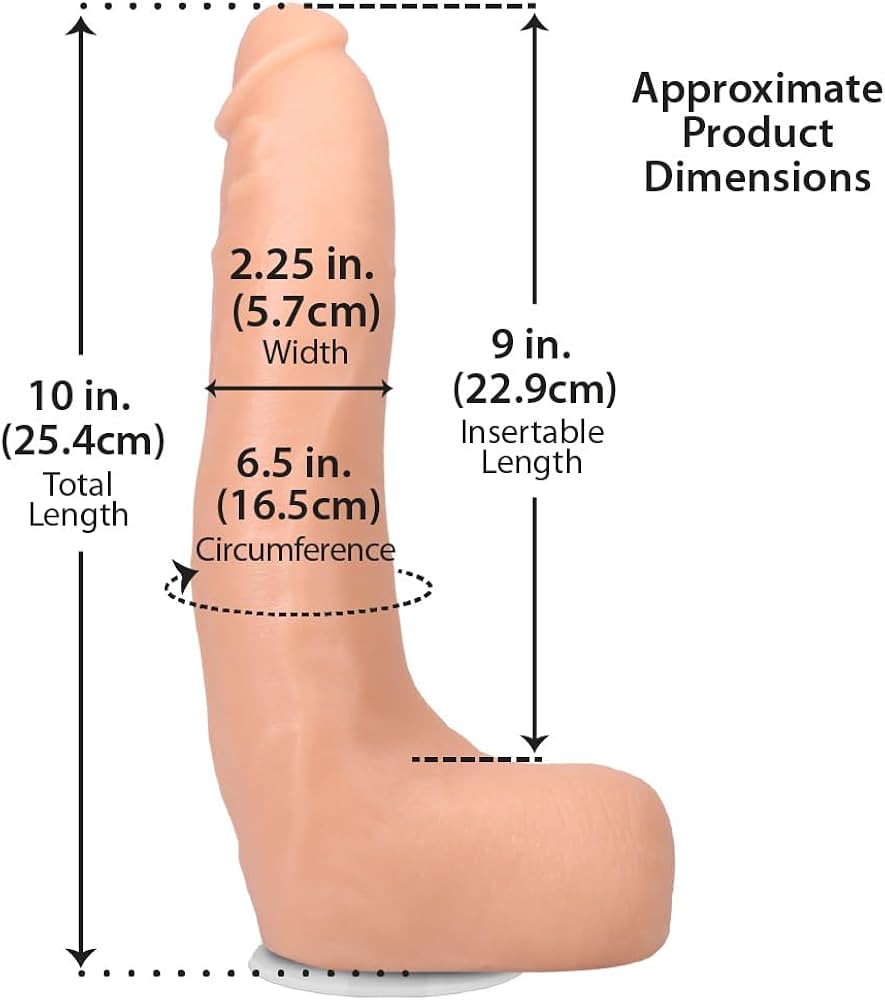 Signature Cocks Dan Damage 10 Inch Ultraskyn Dual Density Cock with Removable Vac-U-Lock Suction Cup Dongs Celebrity