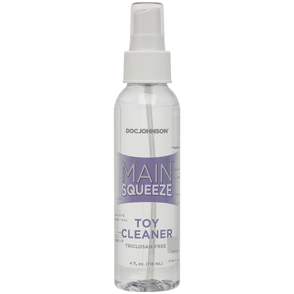 Main Squeeze Toy Cleaner Spray 4 Fl Oz Safe Vegan Formula Adult Toy Cleaner