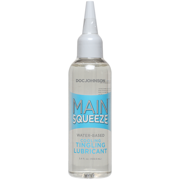 Main Squeeze Cooling Tingling Lubricant Water-Based 3.4 Fl Oz Default Title Lubricants, Creams & Glides