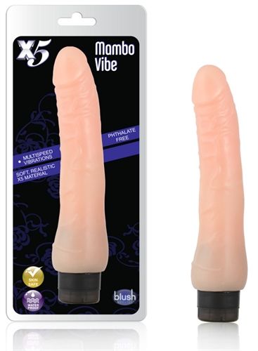 Mambo Vibe Natural 9 Inch Realistic Soft Flexible Vibrator Beige > Realistic Dildos and Vibes > Penis Vibrators