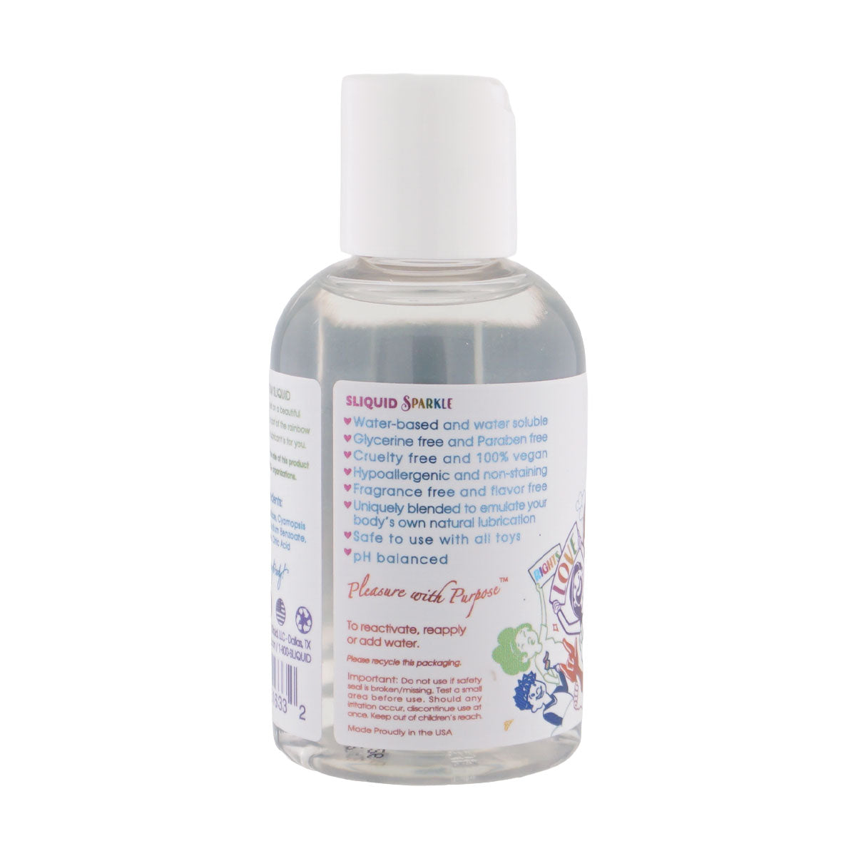 Sliquid Sparkle Water Based Personal Lubricant 125ml Vegan Water Based Lube