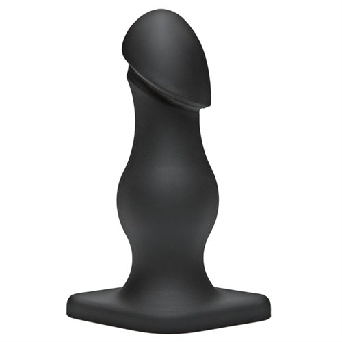 TitanMen The Rumpy 6.5 Inch Black Smooth Cushioned Anal Plug with Phallic Tip Black ANAL TOYS