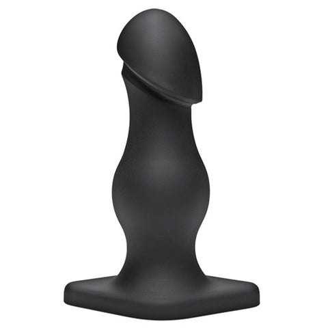 TitanMen The Rumpy 6.5 Inch Black Smooth Cushioned Anal Plug with Phallic Tip Black ANAL TOYS