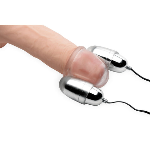 Clear Multi-Speed Vibrating Head Teaser Sleeve for Men Strokers - Manual