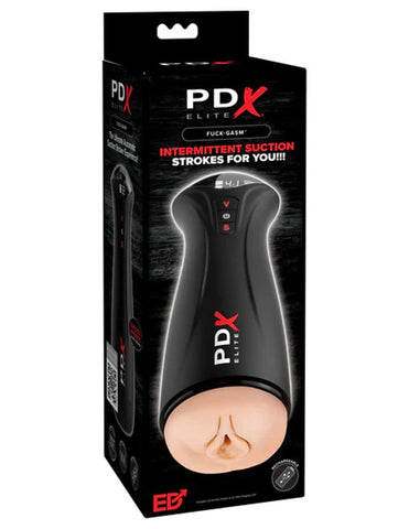 PDX Elite Fuck-Gasm USB Rechargeable Auto Stroker Beige Strokers - Manual
