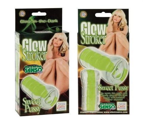 Glow Stroker Sweet Pussy Glow in the Dark Male Masturbator Strokers - Manual