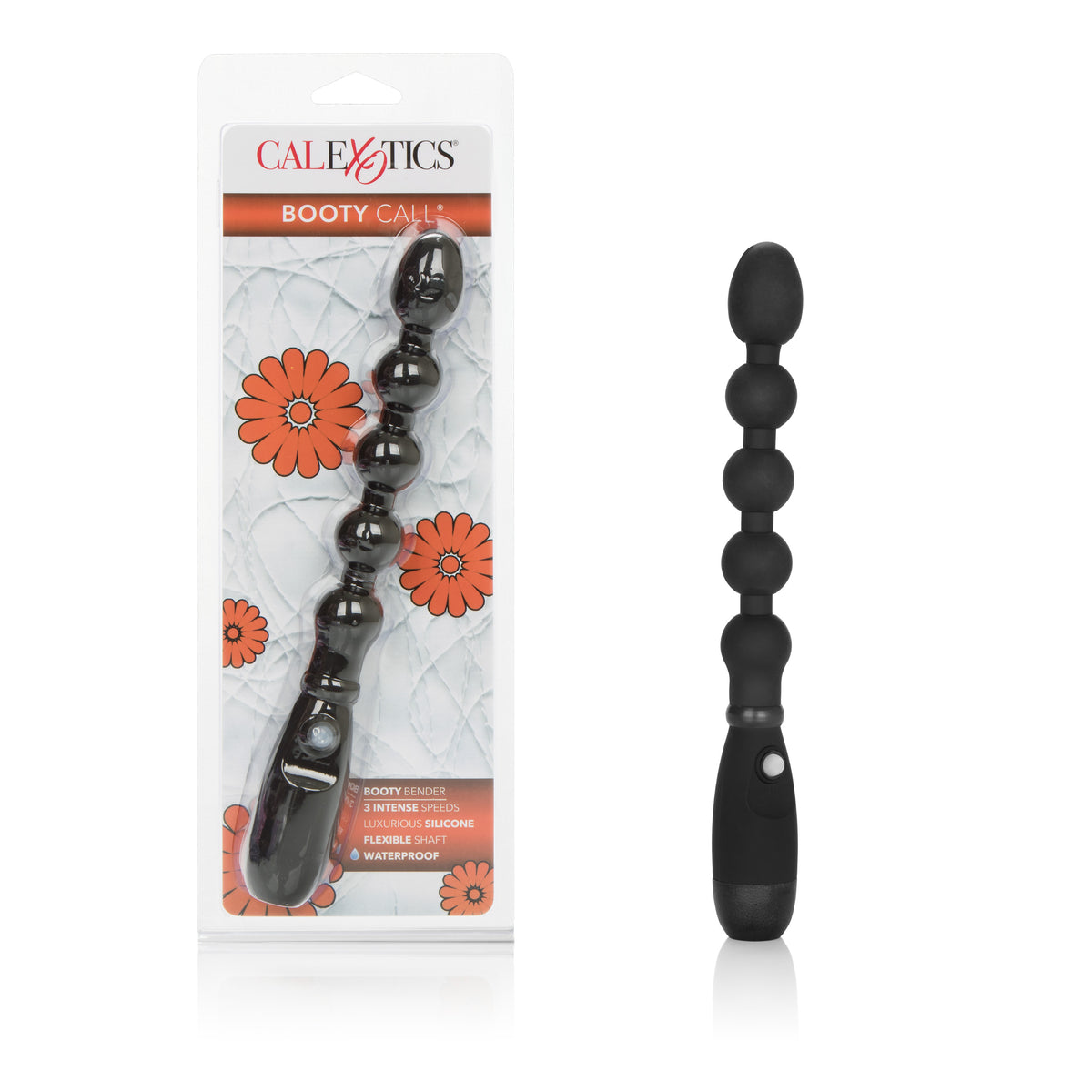 Booty Call Booty Bender Black Silicone 7" Anal Vibrator Toy > Anal Range > Anal Beads