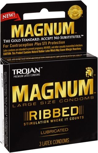 Trojan Magnum Ribbed - 3 Pack Large Size Condoms Secondary image