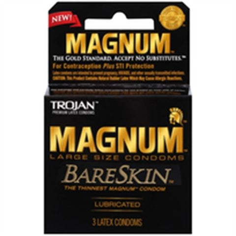 Trojan Magnum Bareskin Condoms 10 Pack Larger Lubricated Condoms