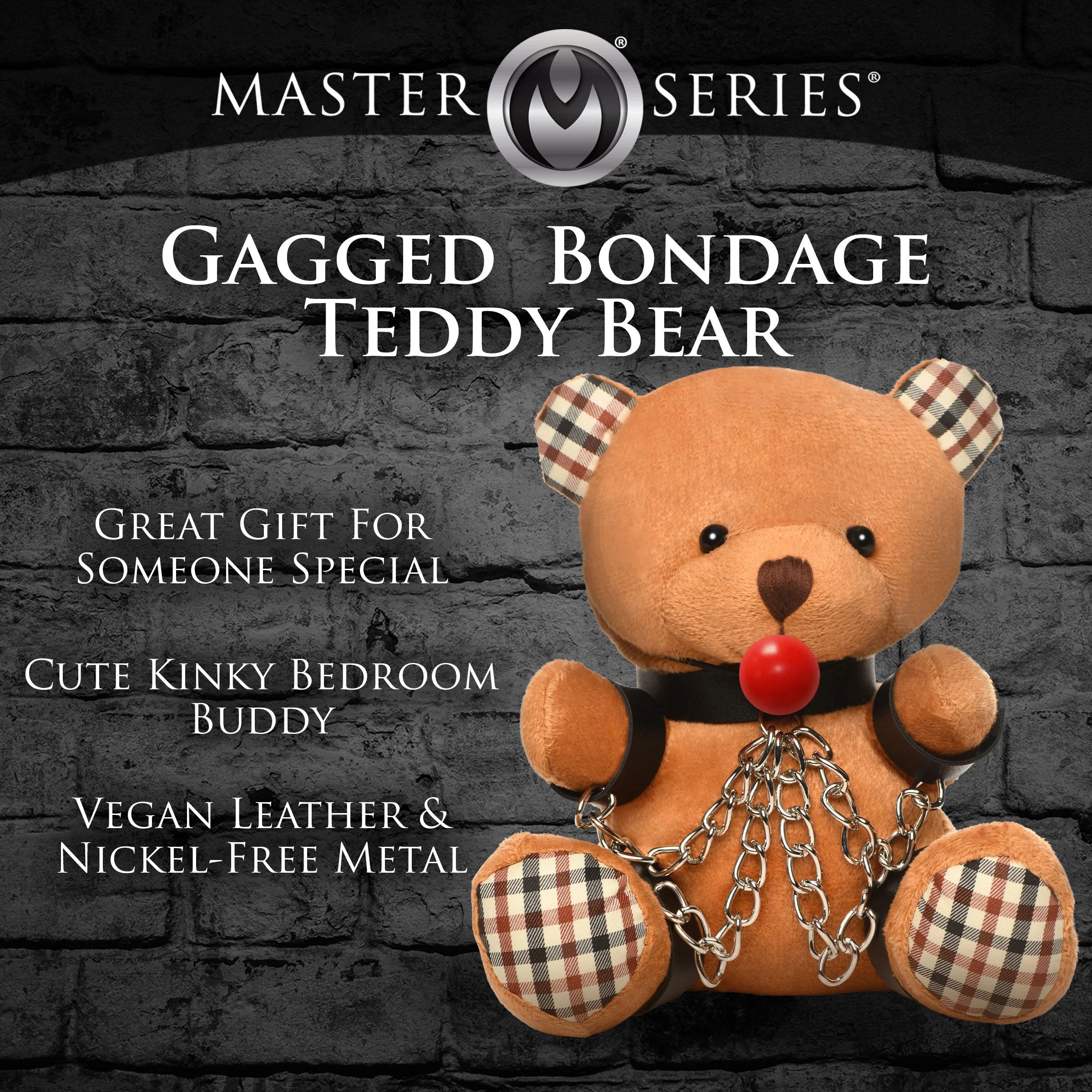 Master Series Gagged Bondage Bear Plush Toy Gag Gifts & Novelties
