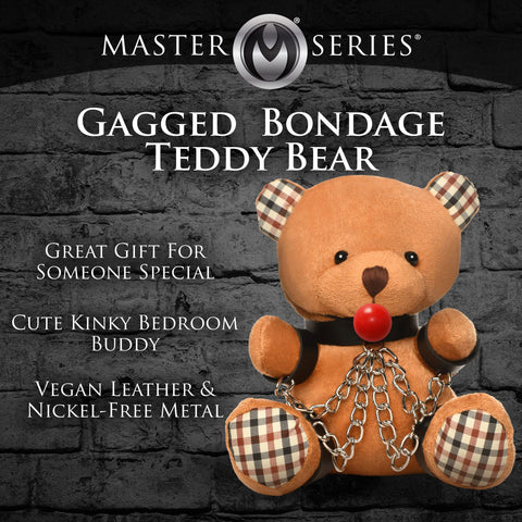 Master Series Gagged Bondage Bear Plush Toy Gag Gifts & Novelties