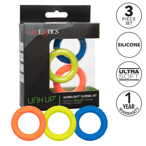 Link Up Ultra-Soft Climax Set of 3 Enhancer Cock Rings COCK RING Set