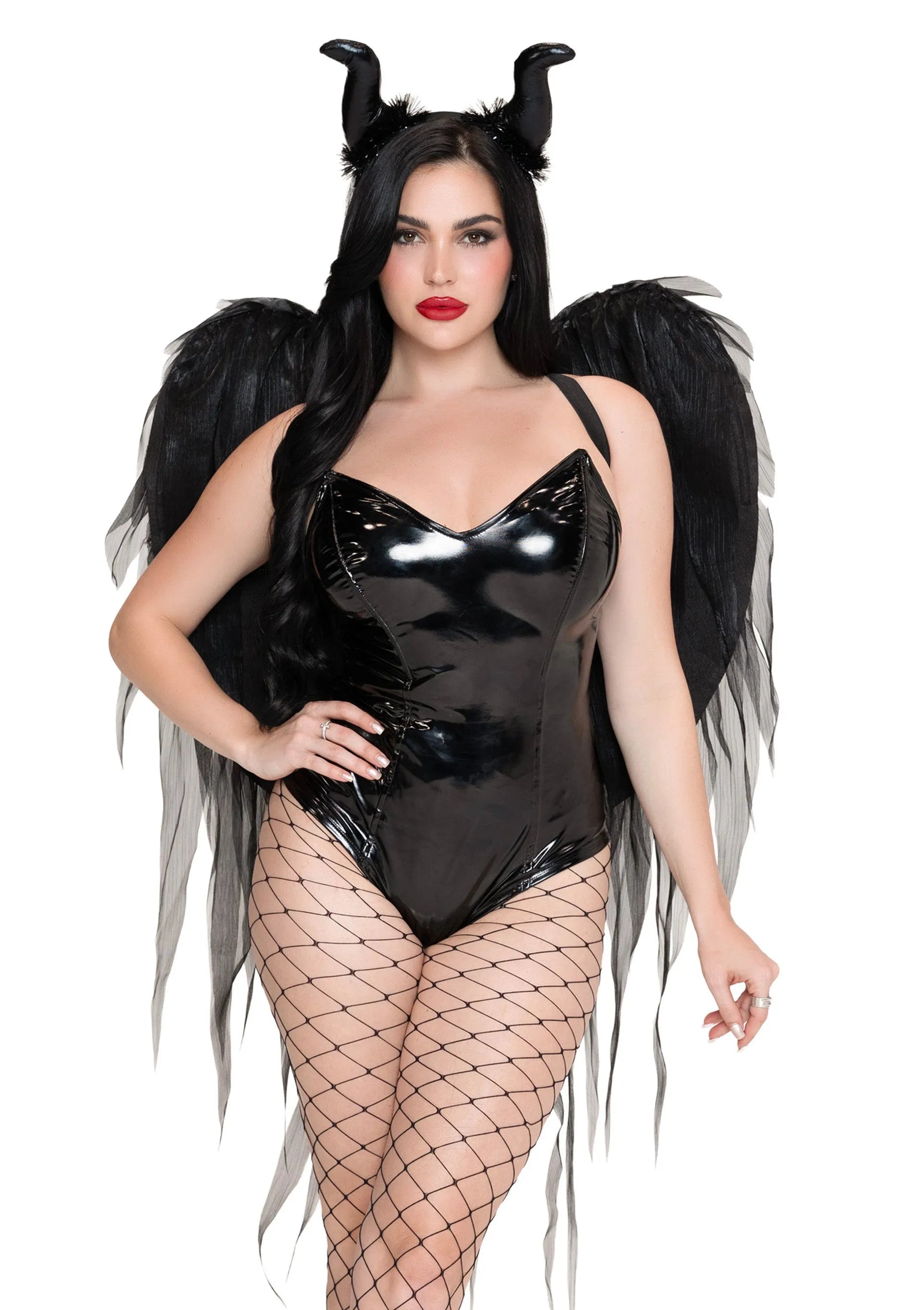 Leg Avenue Dark Enchantress Wings and Horn Headband Set – Chiffon Wings and Horn Headband > Clothes > Costumes > Womens