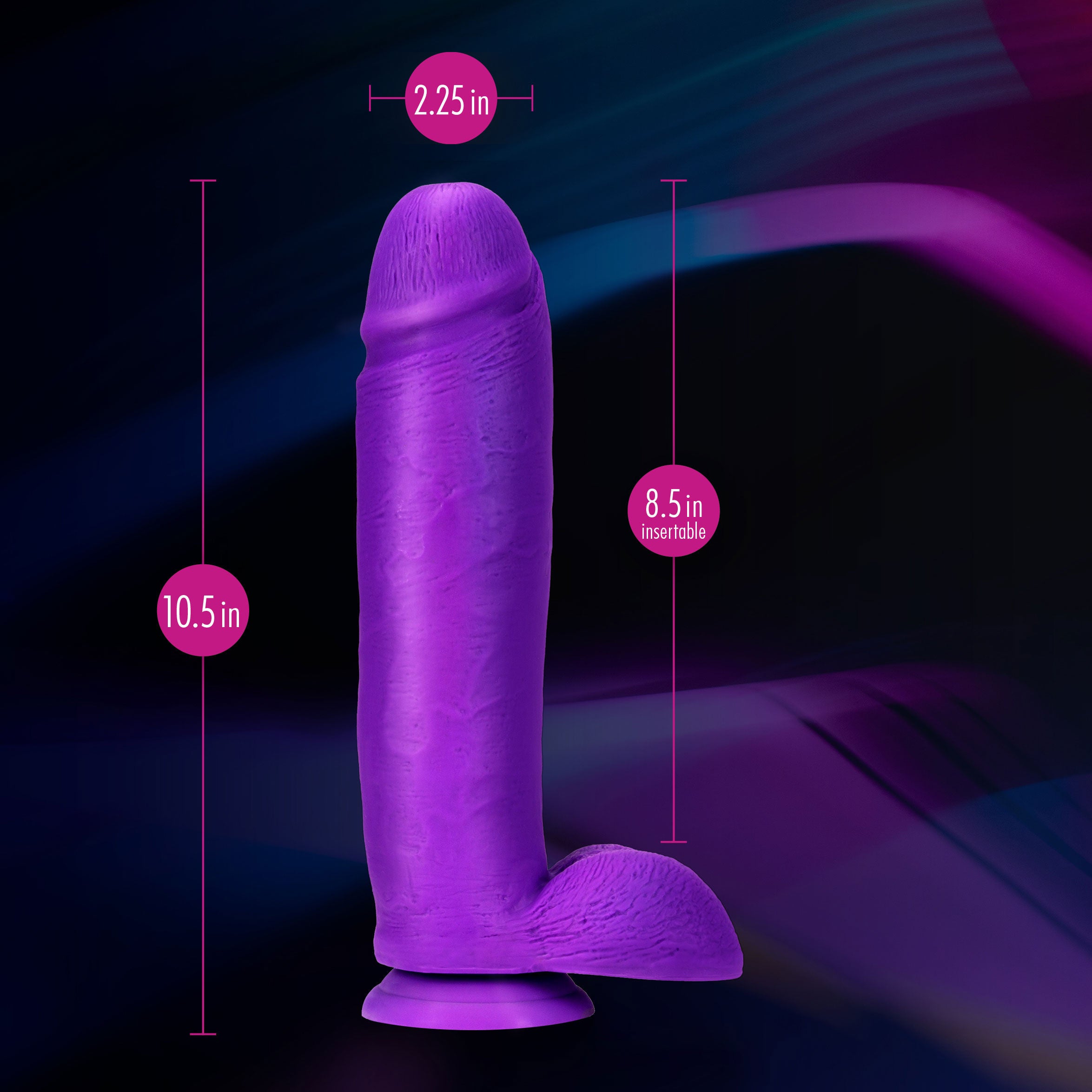 Neo Elite 10 Inch Silicone Dual Density Adult Toy Purple DONGS