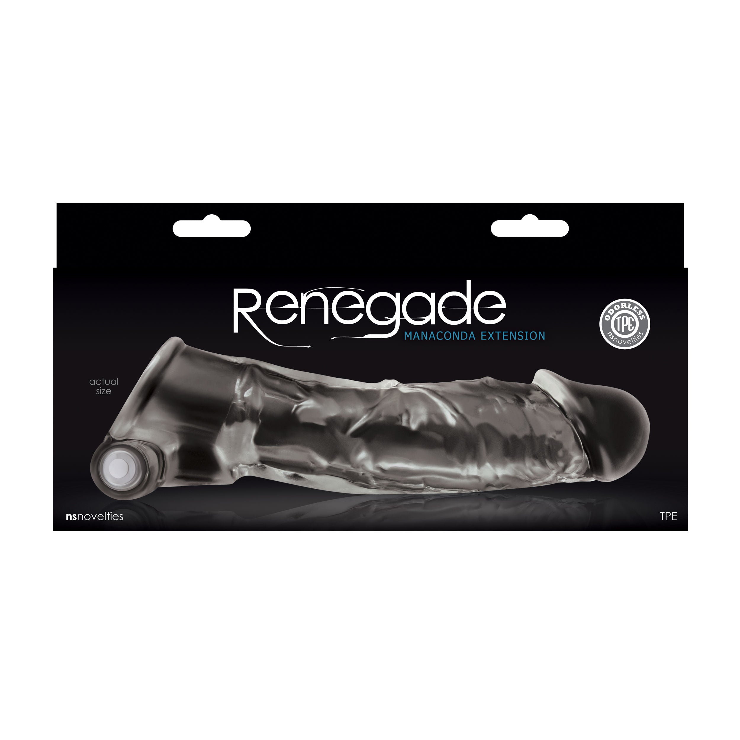Renegade Manaconda Clear Vibrating Penis Extension Sleeve Cockrings