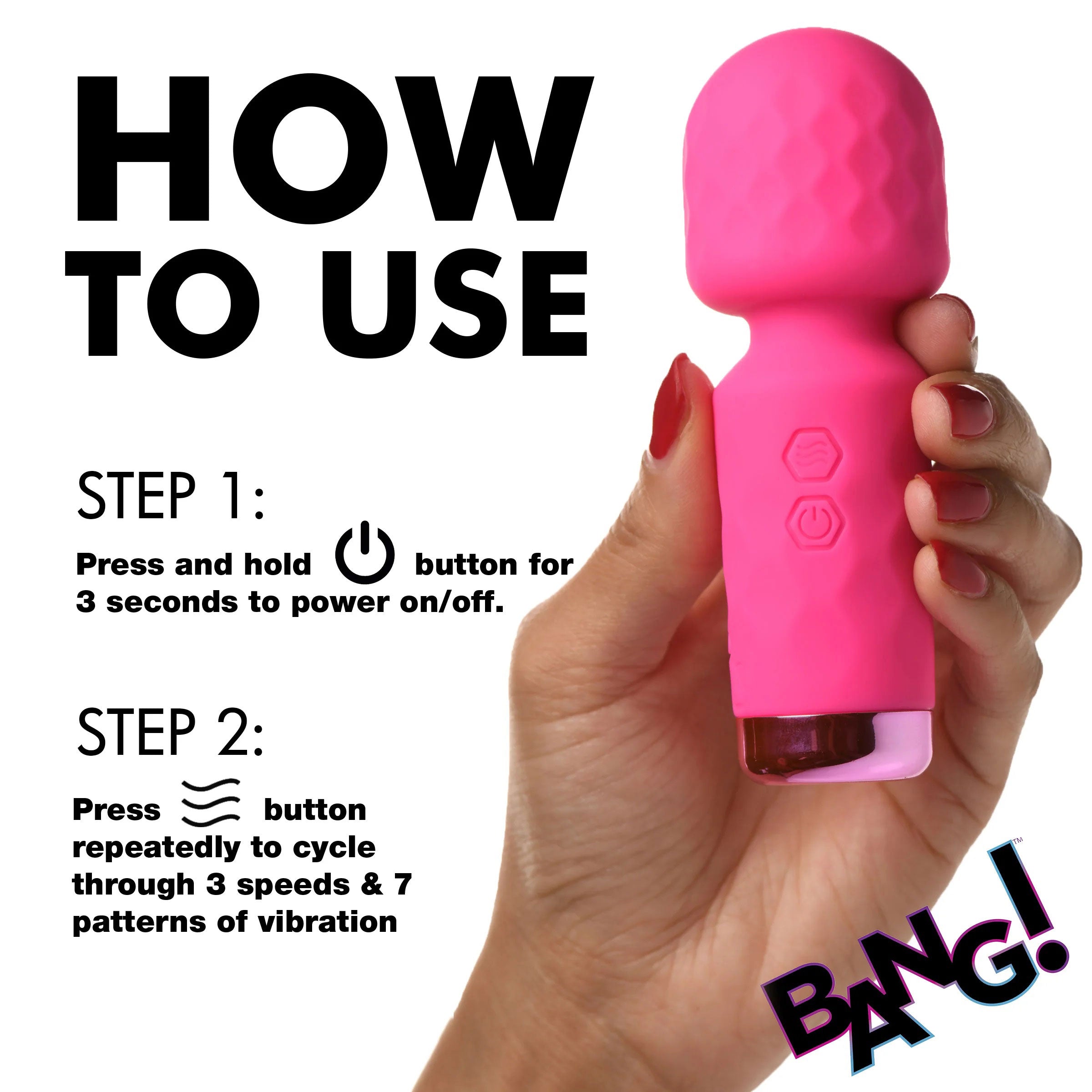 Bang 10X Mini Silicone Wand Pink 4.5 Inch Flexible Neck > Sex Toys > Mini Massagers
