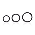 CalExotics Silicone Support Rings Set – Stretchy Comfortable Black Cock Rings > Cock Ring > Sets