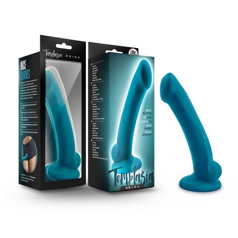 Reina Teal Adult Silicone G-Spot and Prostate Massage Toy DONGS