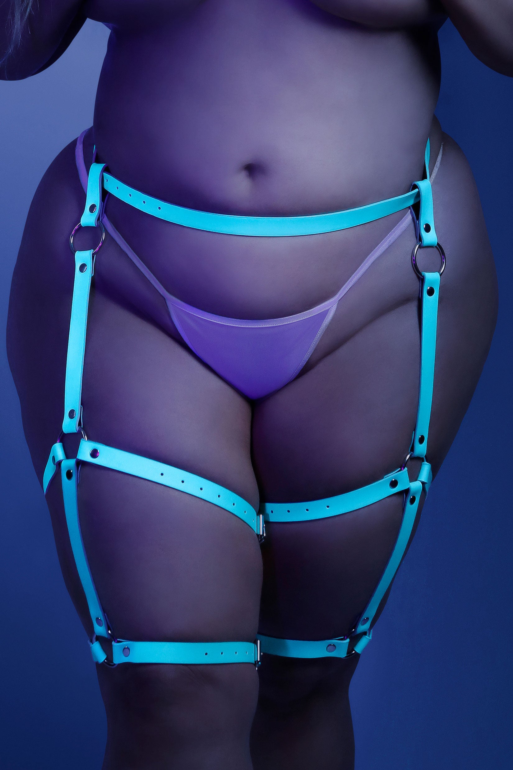 Light Blue Adjustable Leg Harness One Size Adult Intimacy Harnesses & Strap-Ons