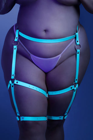 Light Blue Adjustable Leg Harness One Size Adult Intimacy Harnesses & Strap-Ons